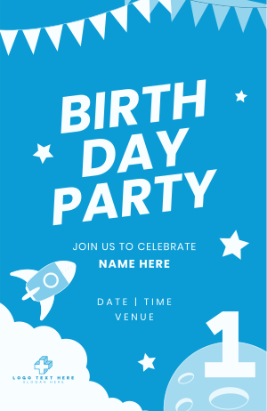 First Birthday Bash Invitation Image Preview