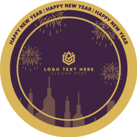 New Year Fireworks Pinterest Profile Picture Preview