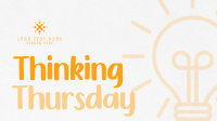 Minimalist Light Bulb Thinking Thursday Facebook event cover Image Preview