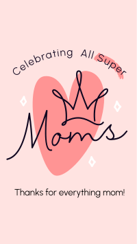 Super Moms Greeting YouTube Short Design