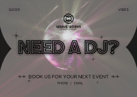 Hire a DJ  Postcard Image Preview