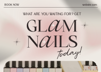 Elegant Nail Salon Postcard Image Preview