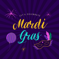 Mardi Gras Linkedin Post Design