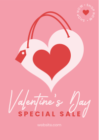 Valentine Heart Bag Flyer Design