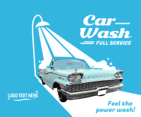 Car Wash Retro Facebook post Image Preview