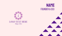 Petal Droplets Lettermark Business Card Preview