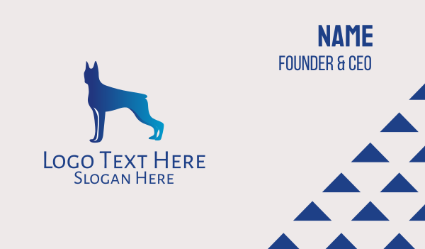 Blue Boxer Dog  Business Card Design Image Preview
