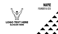Strong Muscle Man Business Card Image Preview
