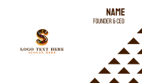 Donut Bakeshop Letter S Business Card Preview