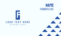 Generic Blue Letter F Business Card Image Preview