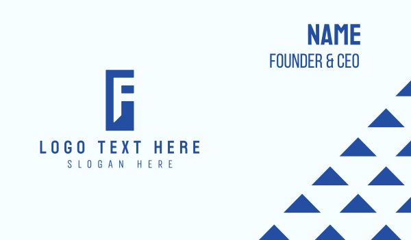 Generic Blue Letter F Business Card Design Image Preview