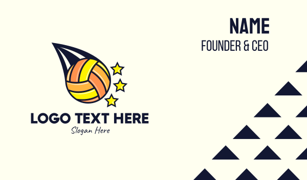 Volleyball Tournament Business Card Design Image Preview