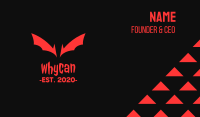Horror Bat Wings Business Card Image Preview