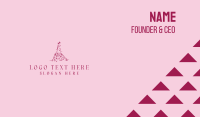 Pink Fashion School Business Card Preview