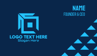 Blue Tech Software Program Business Card Image Preview
