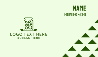 Green Herb Leaf Jar Business Card Image Preview