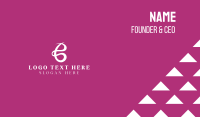 White Letter B Business Card Preview