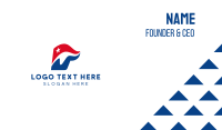 Flying Flag Letter P  Business Card Preview