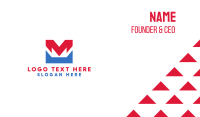 Red Blue M Business Card Preview