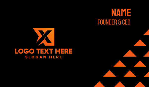 Generic Orange Letter X Business Card Design Image Preview