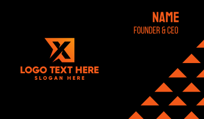 Generic Orange Letter X Business Card Image Preview