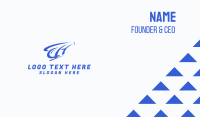 Blue Helicopter Letter H Business Card Preview