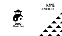 Yin Yang Peace Pagoda Business Card Image Preview