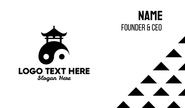 Yin Yang Peace Pagoda Business Card Design Image Preview