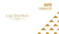 Elegant Gold Wordmark Business Card Design