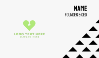 Green Star Heart Business Card Preview