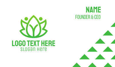 Green Leaf People Business Card Image Preview