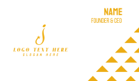 Golden Star J Business Card Design