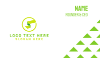 Green S Ribbon Business Card Image Preview