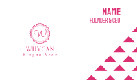Pink W Stamp Business Card Image Preview
