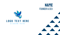 Blue Mosaic Bird Business Card Preview