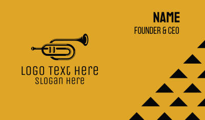 Vintage Trumpet Jazz Music Business Card Image Preview