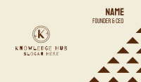Brown Rustic Lettermark  Business Card Image Preview