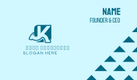 Running Letter K Business Card Image Preview