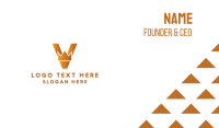 Royal Letter V  Business Card Preview