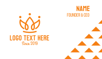 Orange Flower Crown Business Card Image Preview