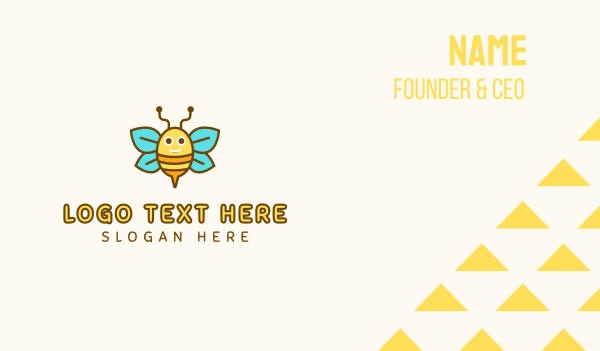 Cute Bee Business Card Design Image Preview