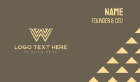 Brown Letter W Business Card Preview