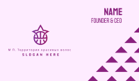 Purple Star Basketball Business Card Image Preview