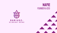 Purple Star Basketball Business Card Image Preview