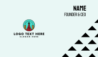 Modern Red Tower Business Card Preview