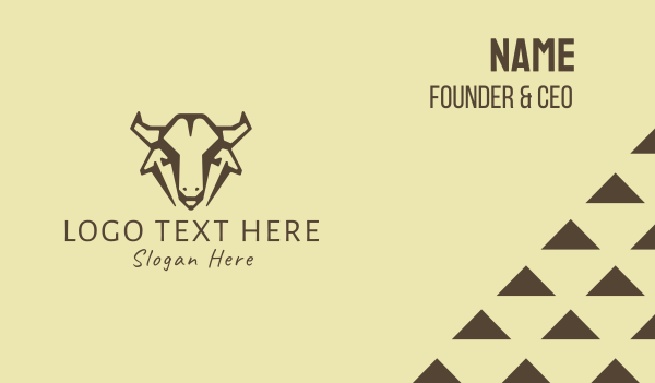 Wild West Buffalo Business Card Design Image Preview
