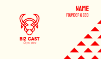 Red Horn Bull Business Card Image Preview