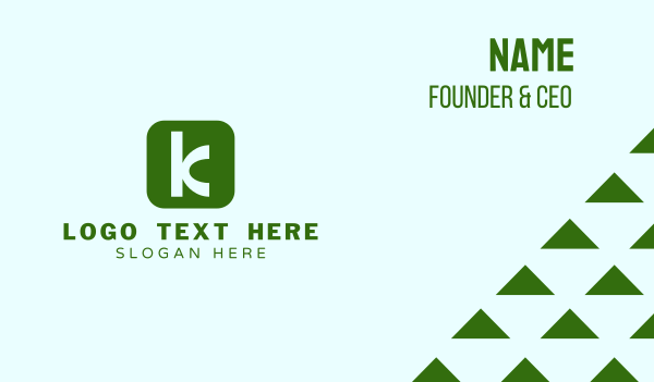 Letter K App Business Card Design Image Preview