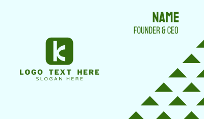 Letter K App Business Card Image Preview