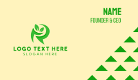 Green Natural Letter R  Business Card Design